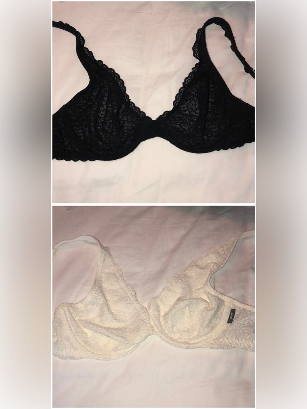 Set of 2 aerie lace bralettes women's size 32C. Great condition.
